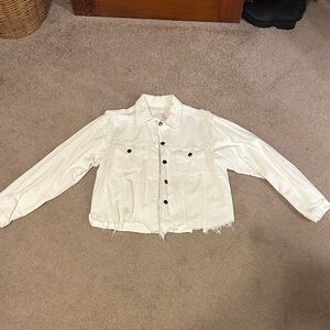 POL Cream Jacket with Black Buttons